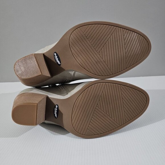 NEW Dr Scholls Kickstart Ankle Bootie Womens 9.5 Taupe Block Heel Buckle Neutral - Picture 12 of 14